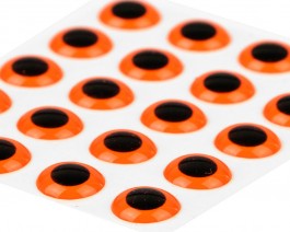 3D Epoxy Eyes, Fluo Orange, 7 mm